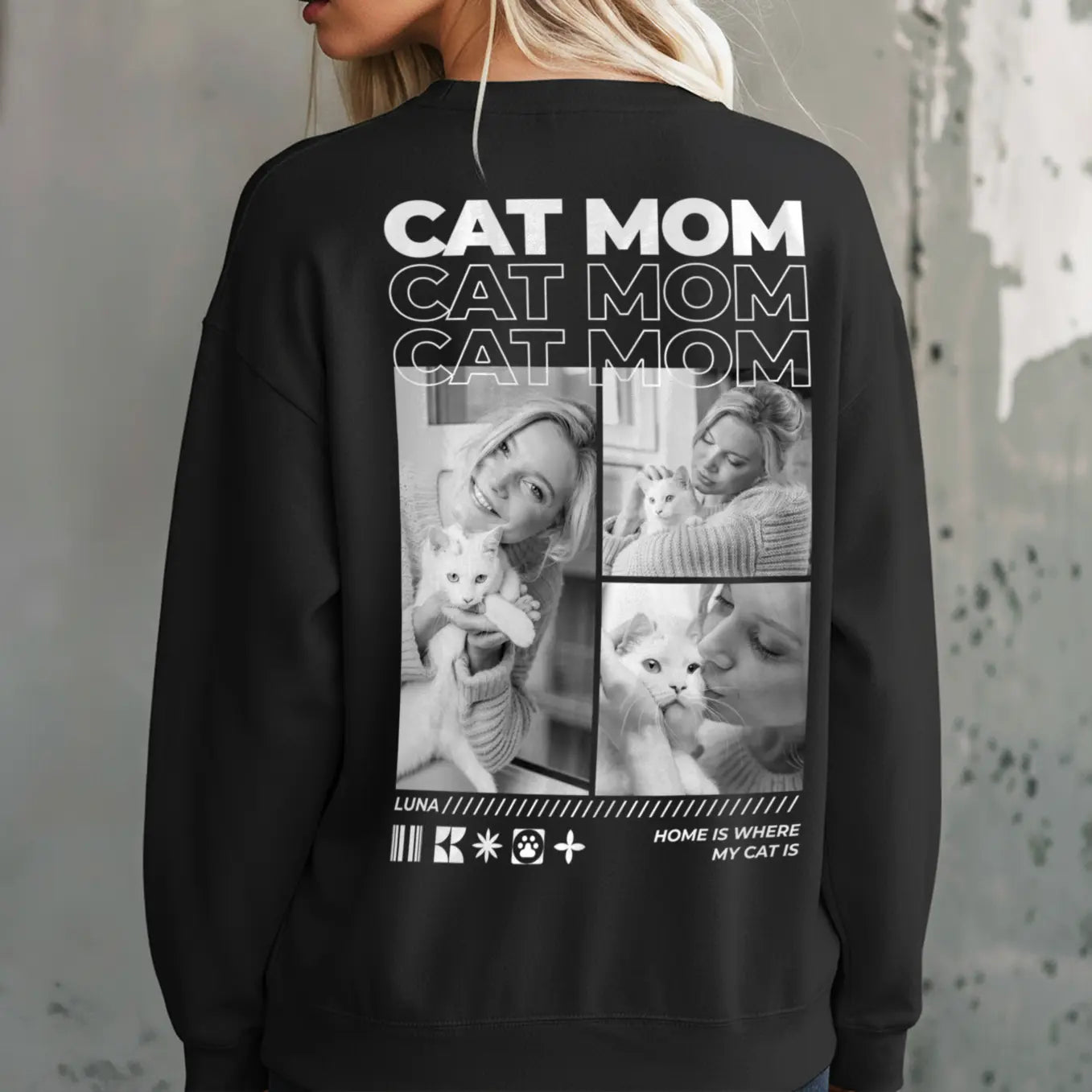 Personalized Sweater "Cat Mom"