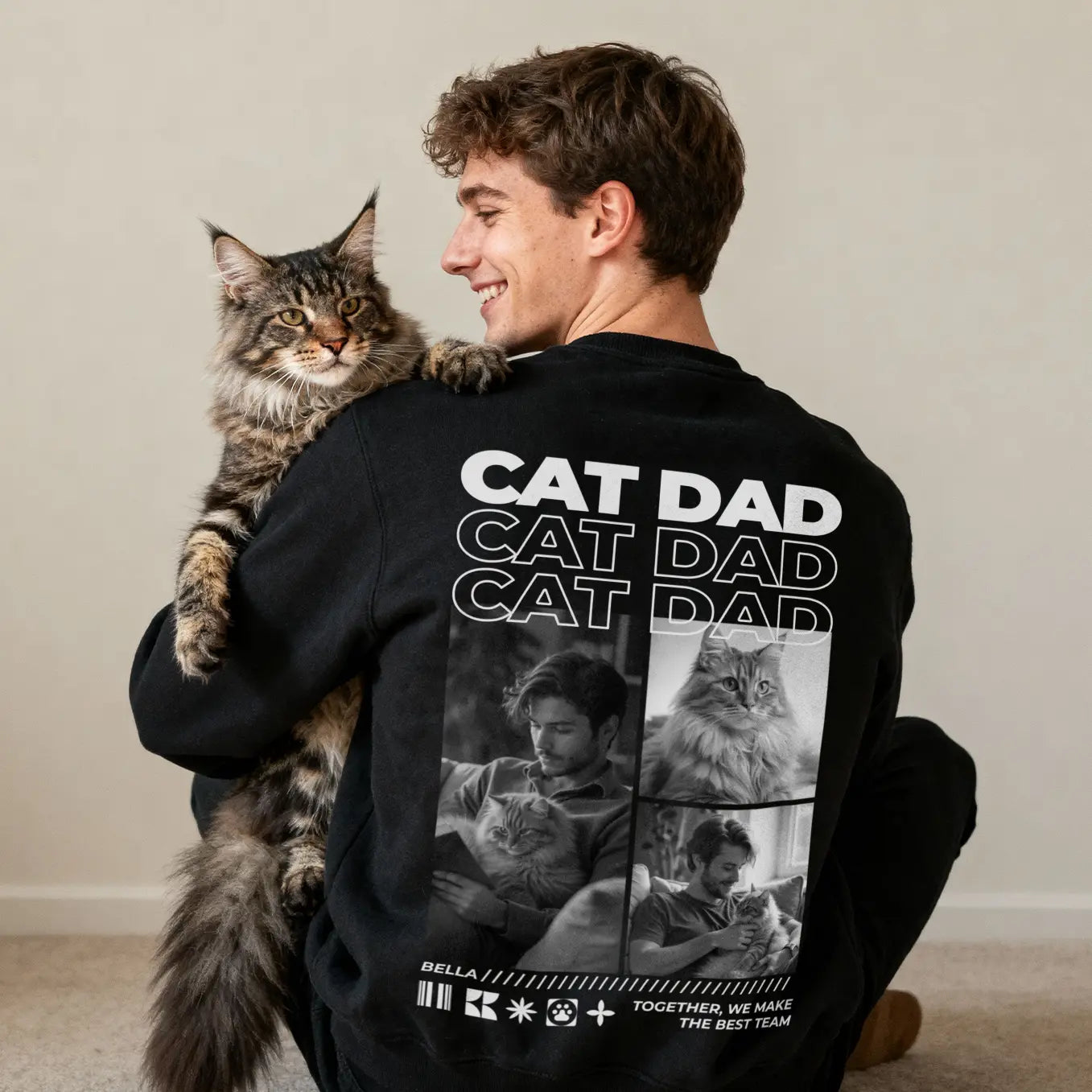 Personalized Sweater "Cat Dad"