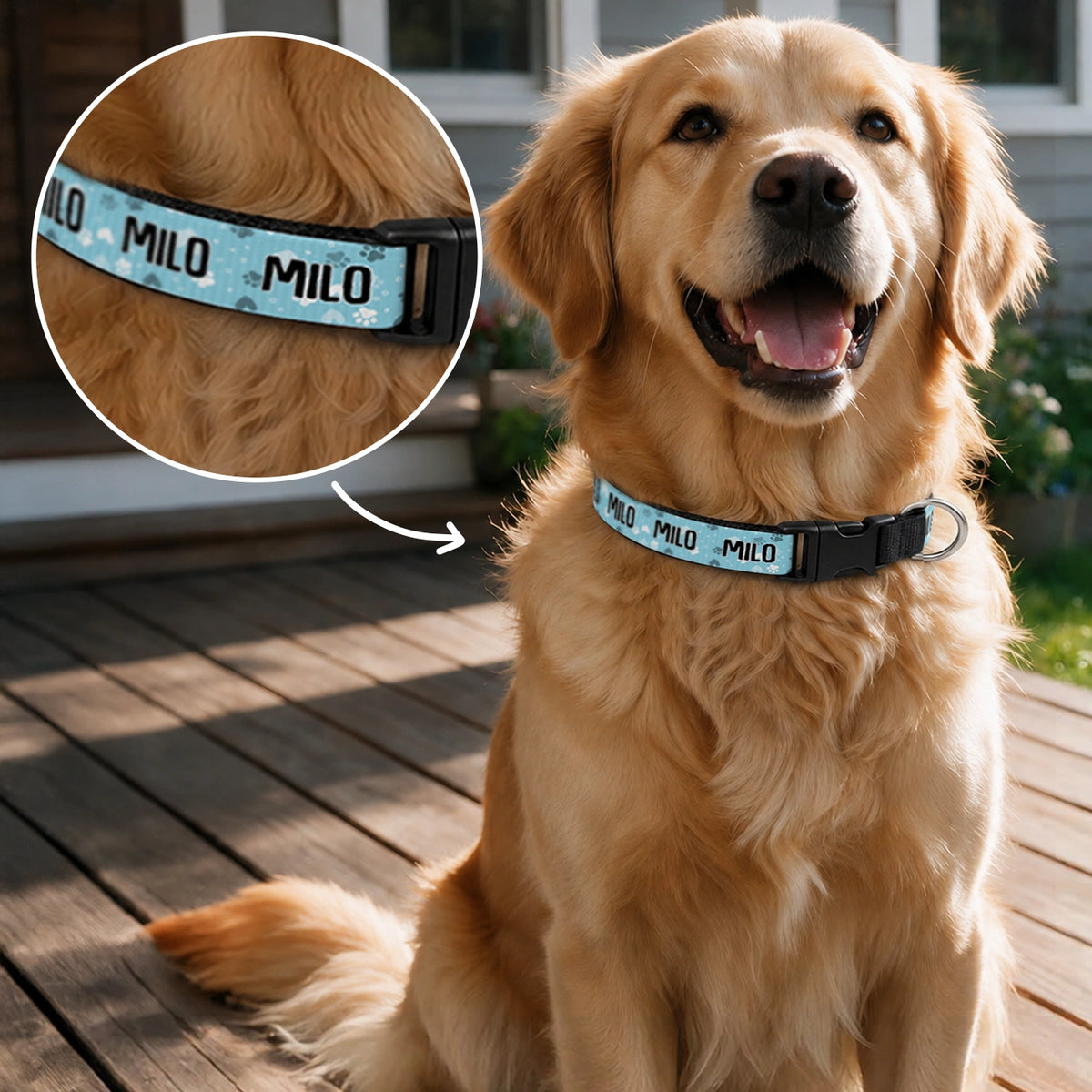 Personalisiertes Hundehalsband "Herzen" – personalisiertes Geschenk