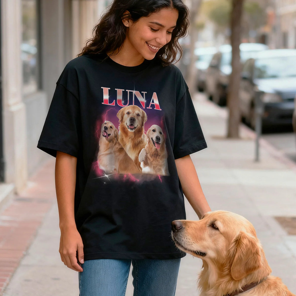 Personalized Pet T-Shirt "Vintage Name"