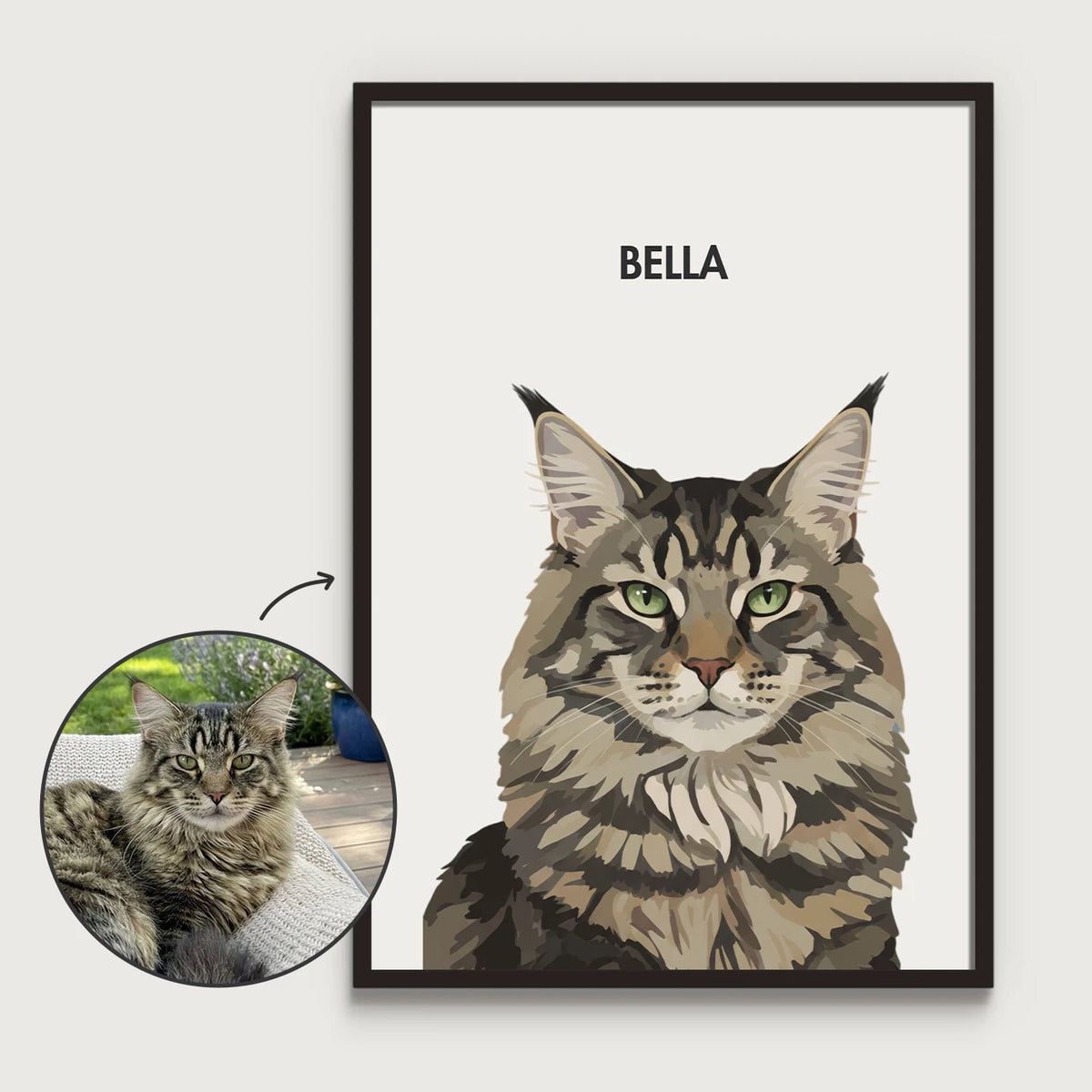Personalisiertes Poster Katze "Gemälde" – personalisiertes Geschenk