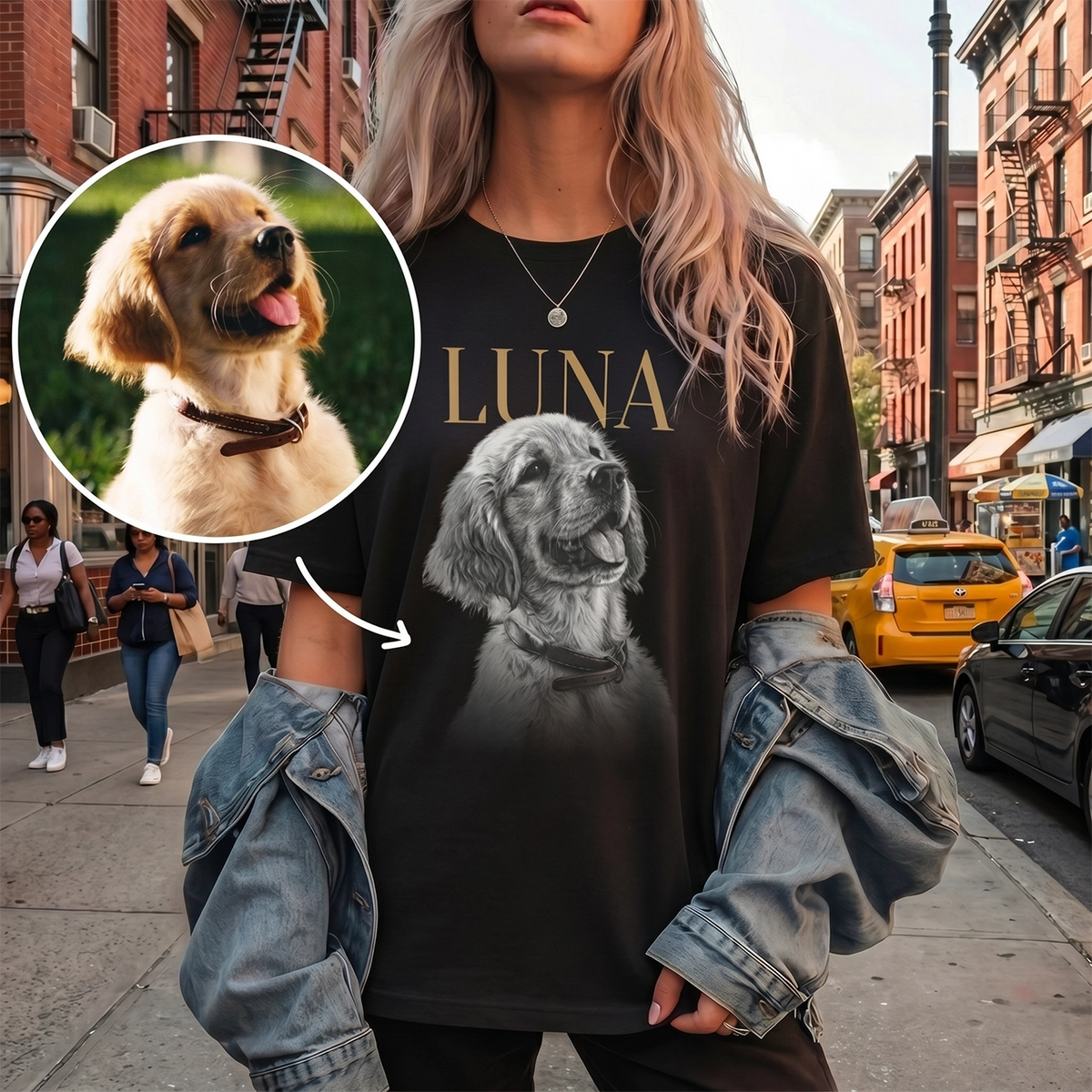 Personalized Pet T-Shirt "Retro"