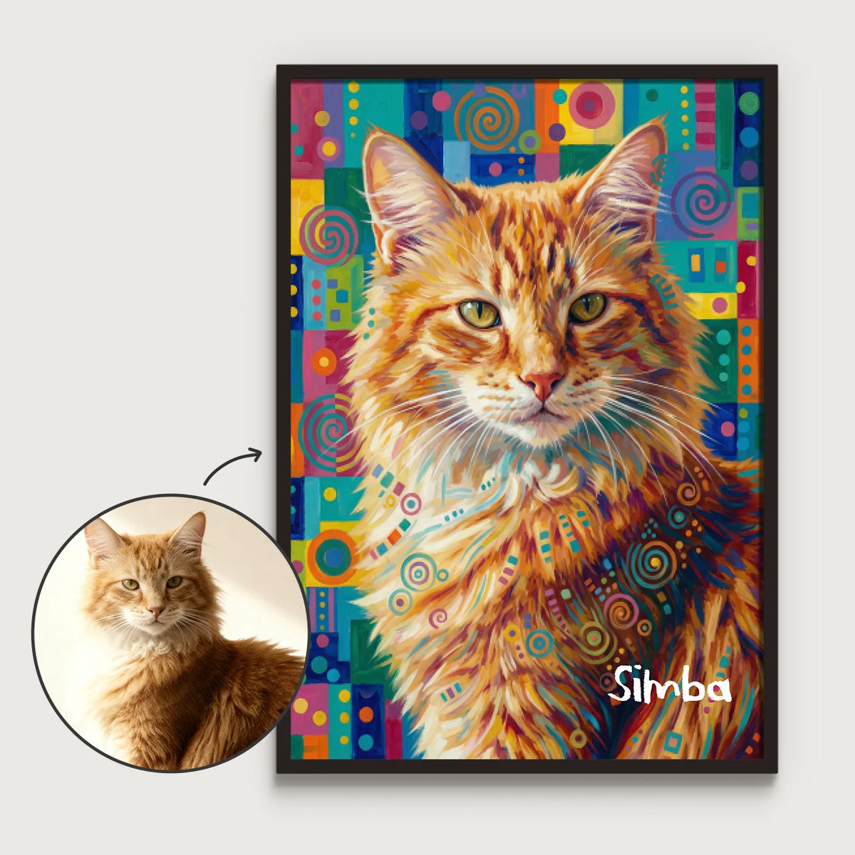 Personalized Cat Poster Pop Art