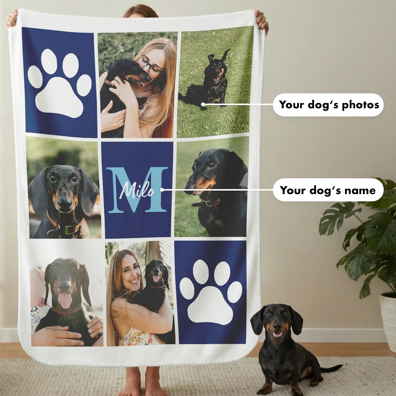 Personalized Blanket with Photo and Letters