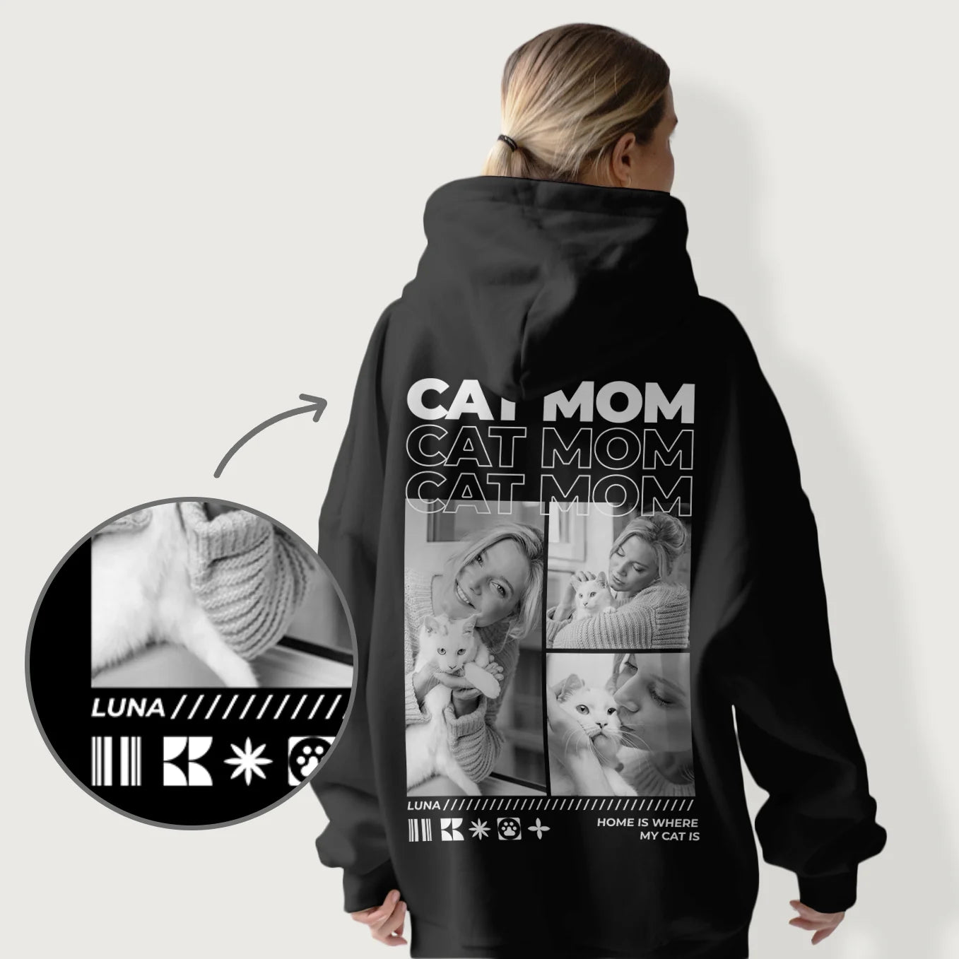 Personalized Hoodie "Cat Mom"