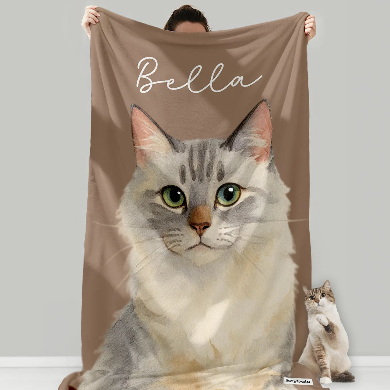 Personalized Cat Blanket "Portrait"