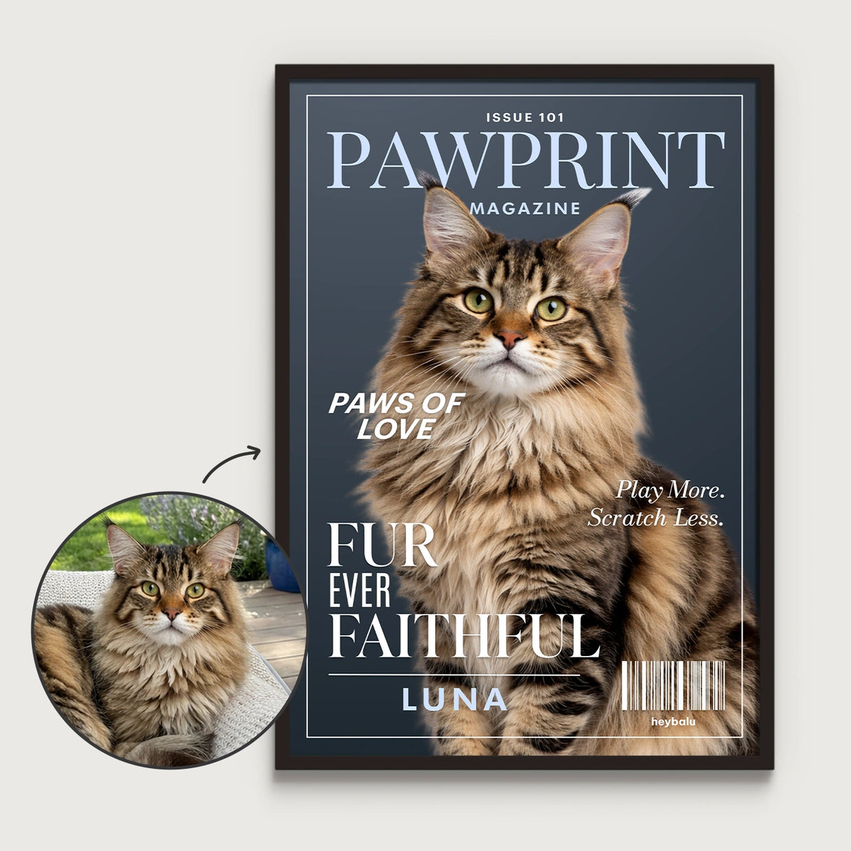 Personalized Cat Magazine Poster "Pawprint"