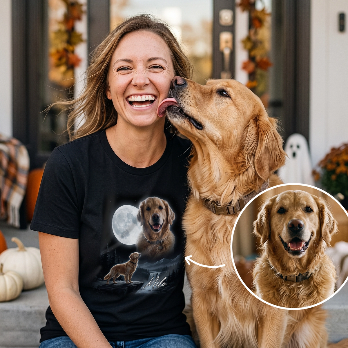 Personalized T-Shirt "Howling Dog"
