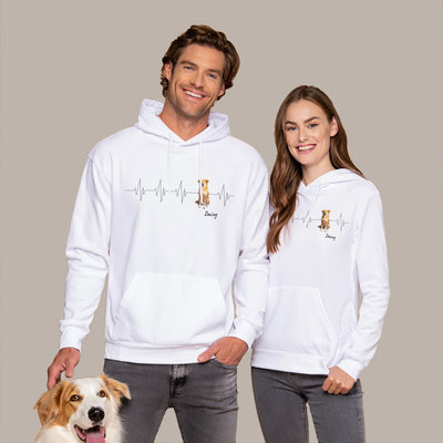 Personalisierter Hoodie ''Herzschlag Haustier'' – personalisiertes Geschenk – Ansicht 2 market_usa