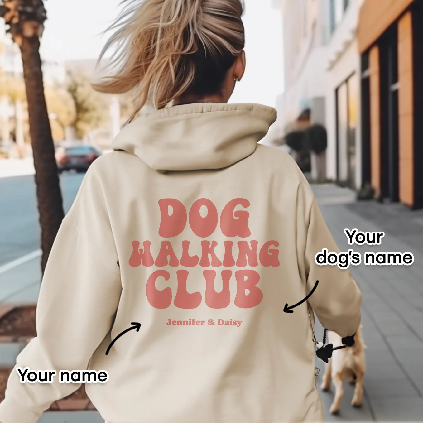 Personalized Hoodie "Dog Walking Club"