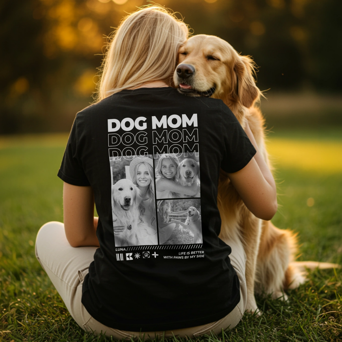 Personalized Oversized T-Shirt "Dog Mom"