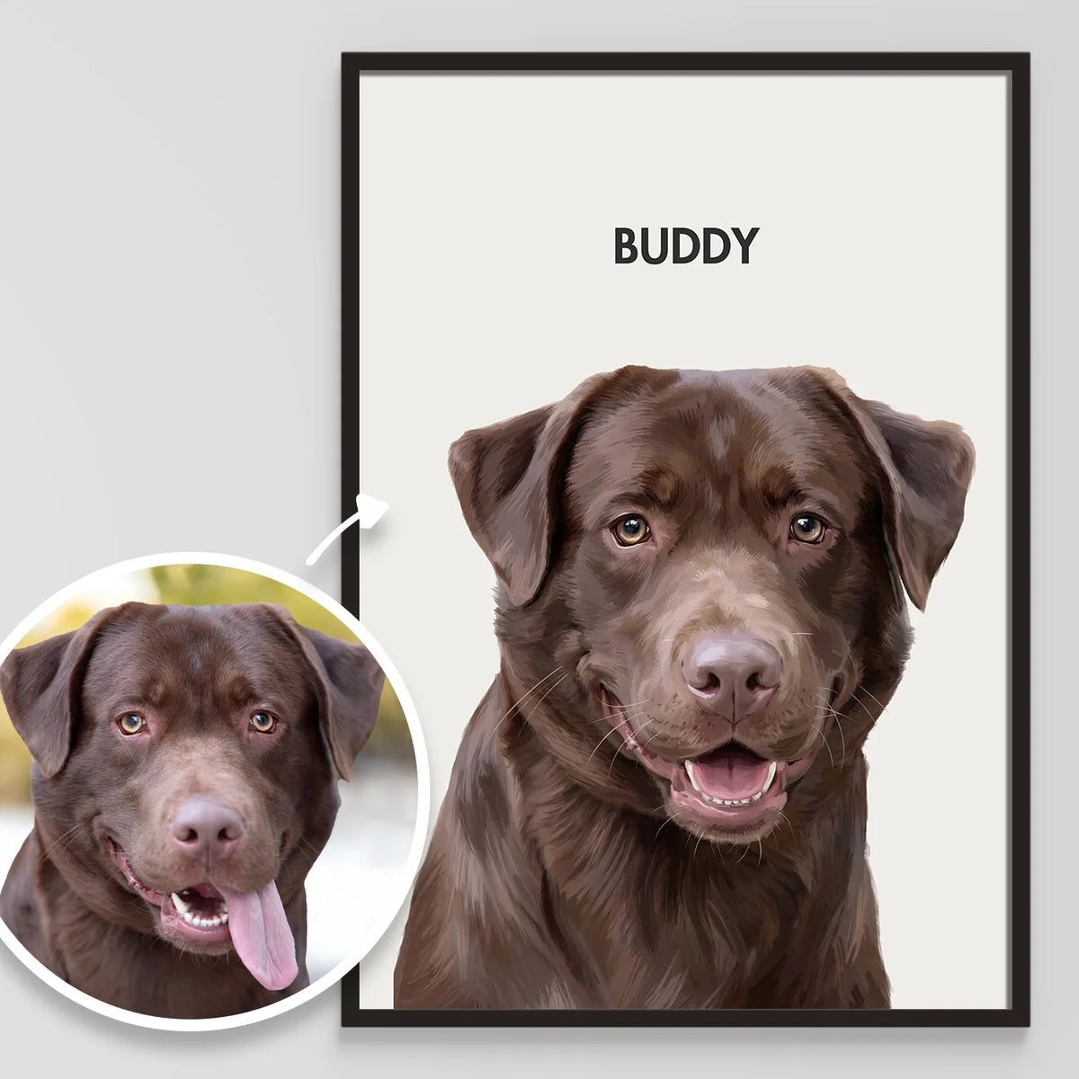 Personalisiertes Poster Hund "Gemälde" – personalisiertes Geschenk