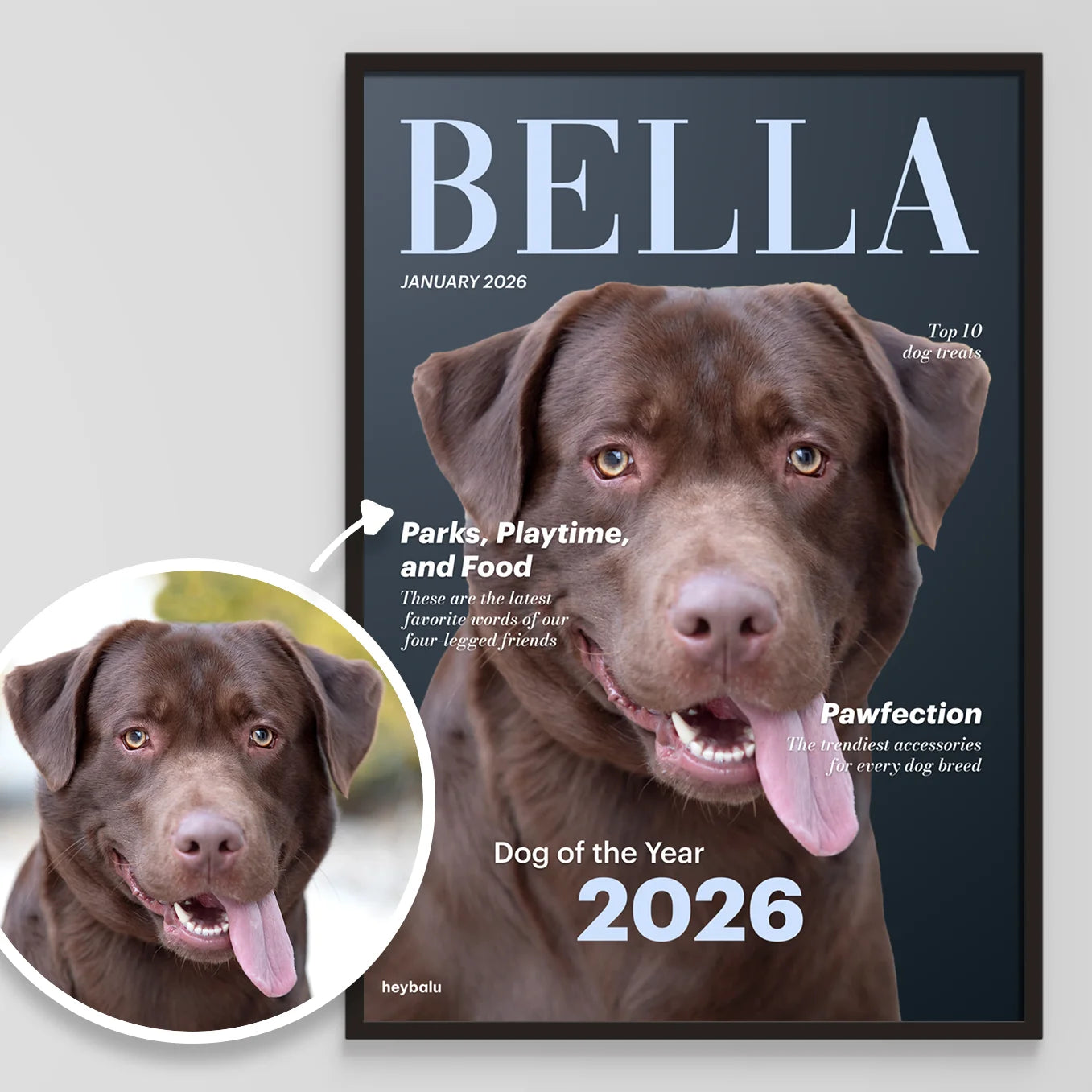 Personalized Magazine Poster "Dog"