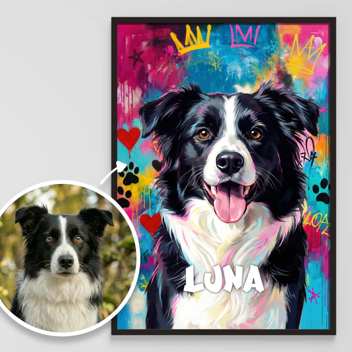 Personalisiertes Poster Haustier "Street Art" – personalisiertes Geschenk