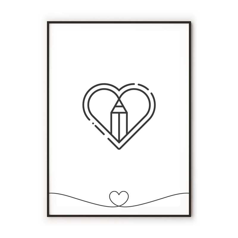 Premium Holzrahmen - Schwarz Hey Balu