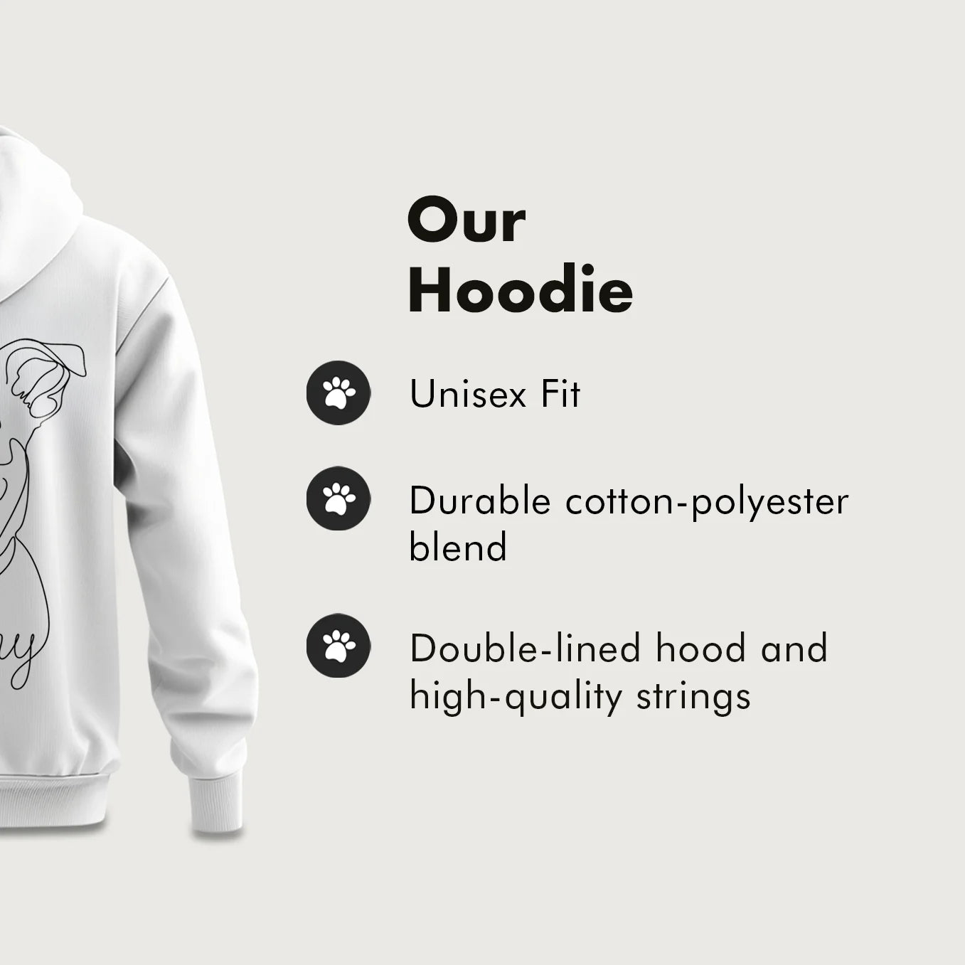 Personalized "Dog Mom" Hoodie with Sleeve Print