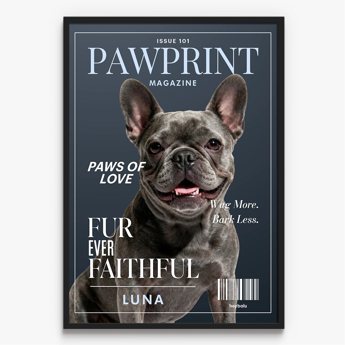 Personalized Dog Magazine Poster "Pawprint"