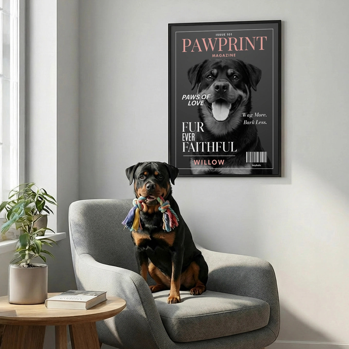 Personalized Dog Magazine Poster "Pawprint"