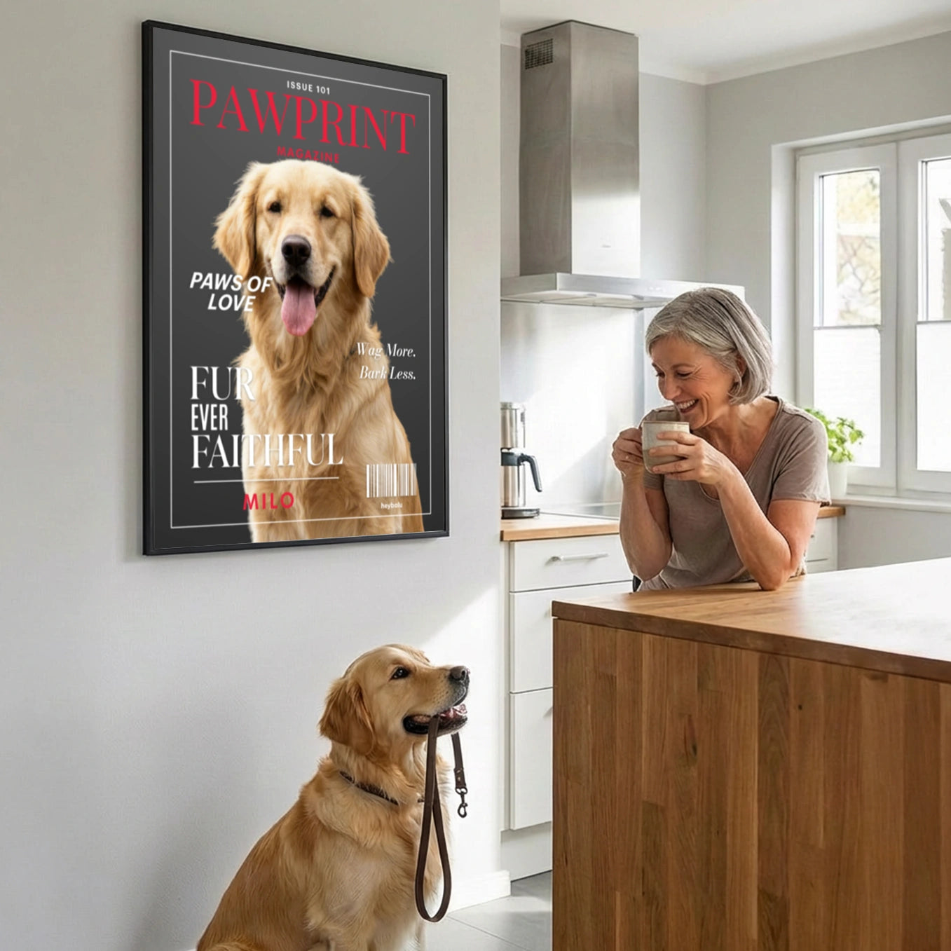 Personalized Dog Magazine Poster "Pawprint"