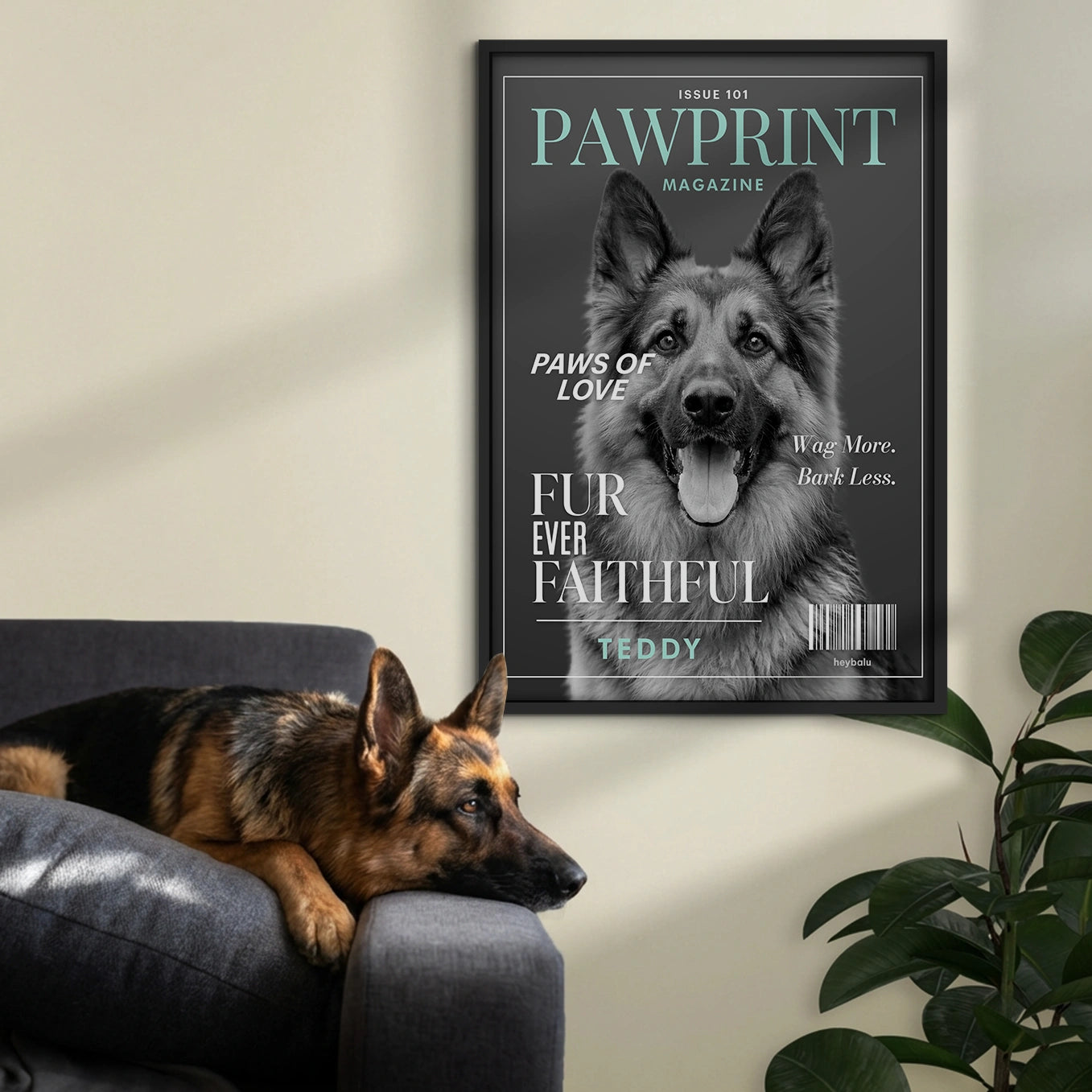 Personalized Dog Magazine Poster "Pawprint"