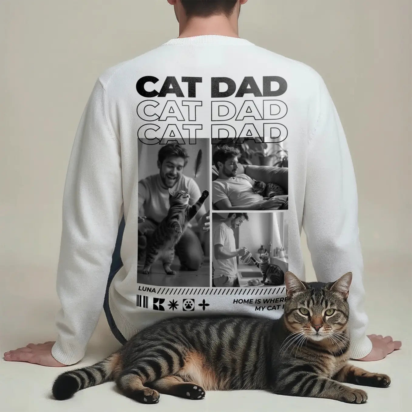 Personalized Sweater "Cat Dad"