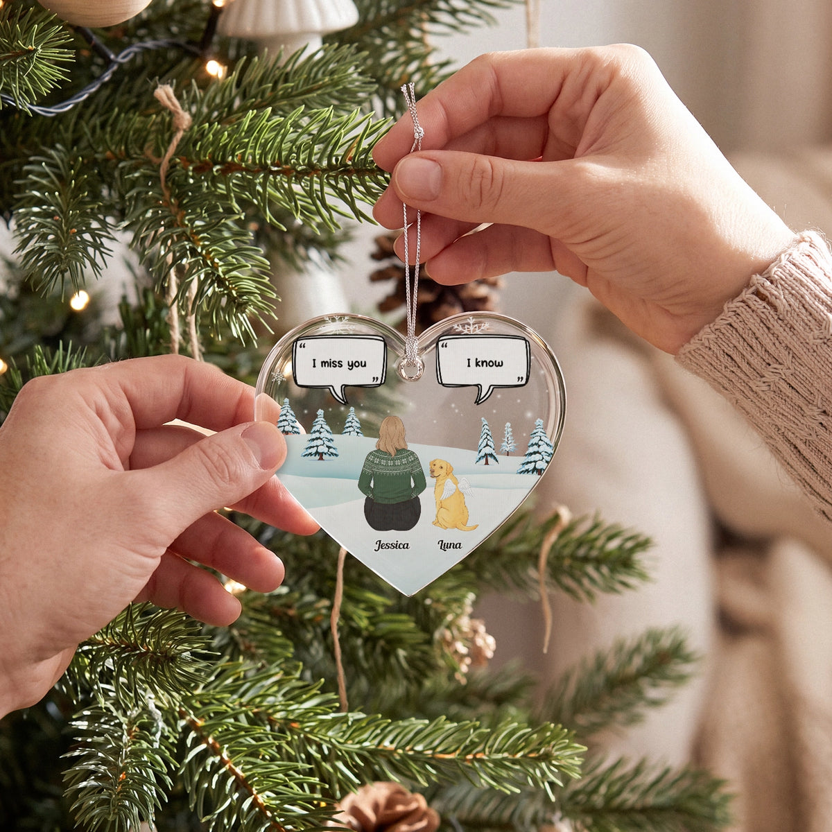 Personalized Christmas Ornament "I Miss You"