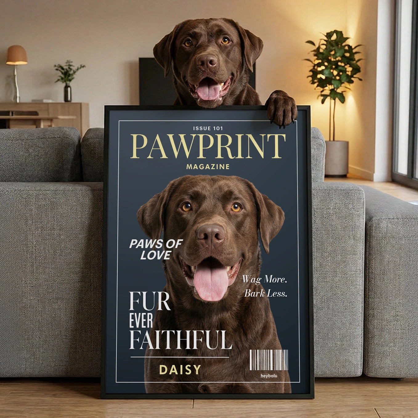 Personalized Dog Magazine Poster "Pawprint"