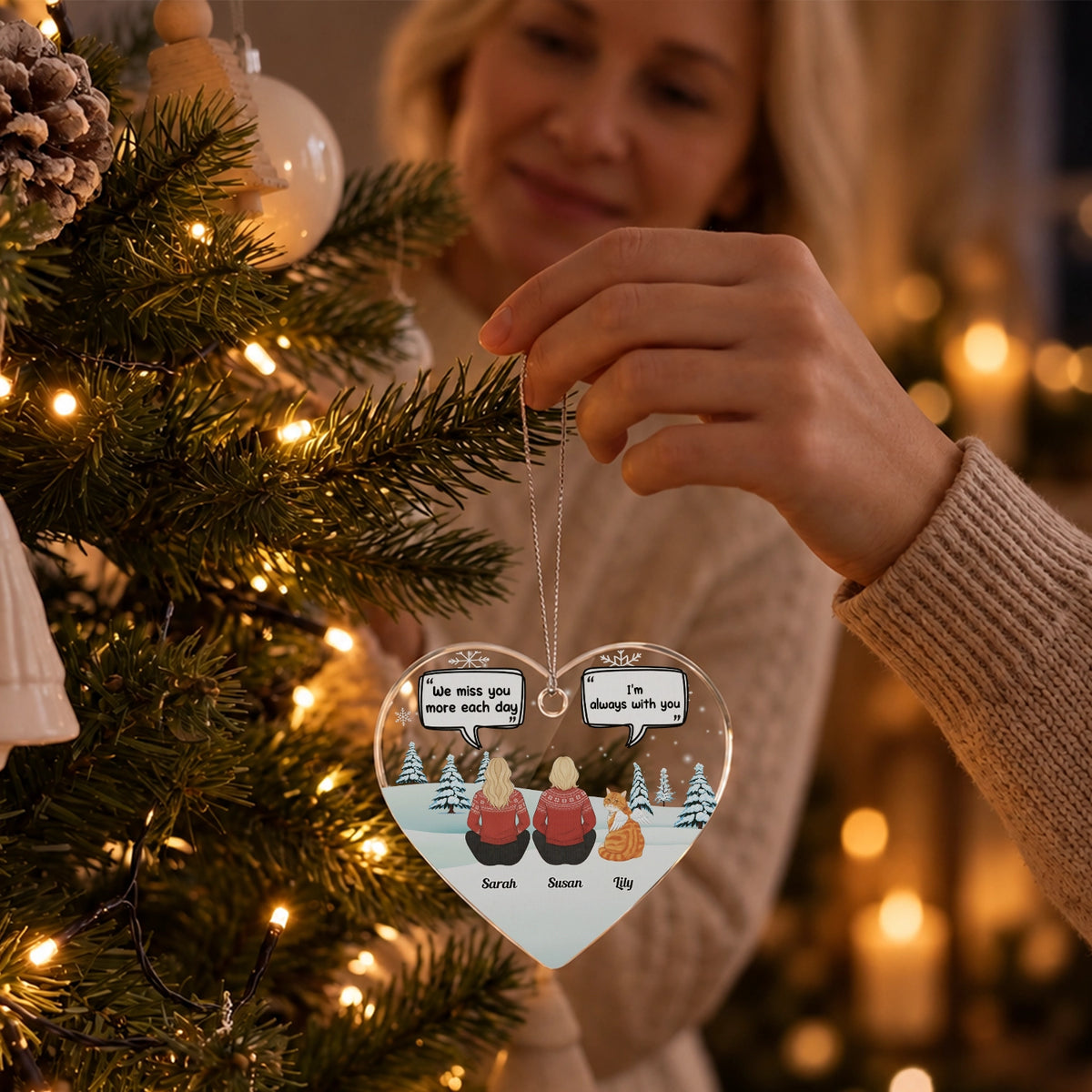 Personalized Christmas Ornament "I Miss You"