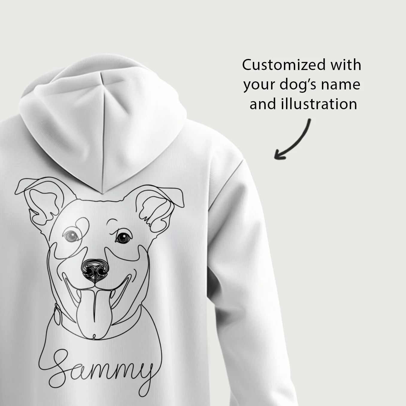 Personalized "Dog Mom" Hoodie with Sleeve Print
