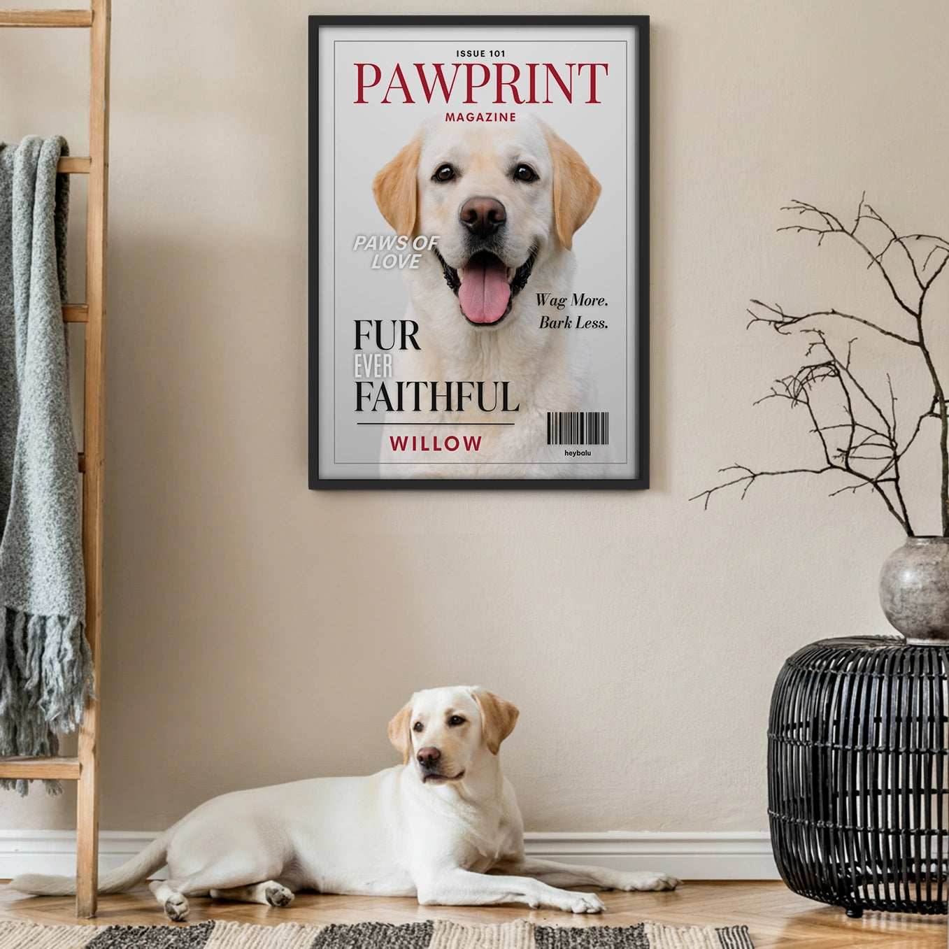Personalized Dog Magazine Poster "Pawprint"