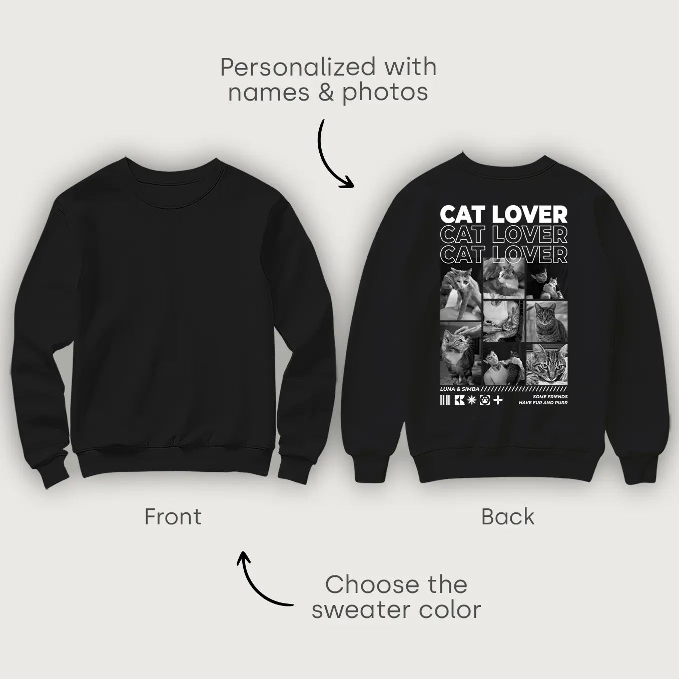 Personalized Sweater "Cat Dad"