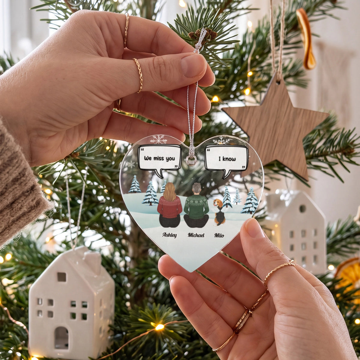 Personalized Christmas Ornament "I Miss You"