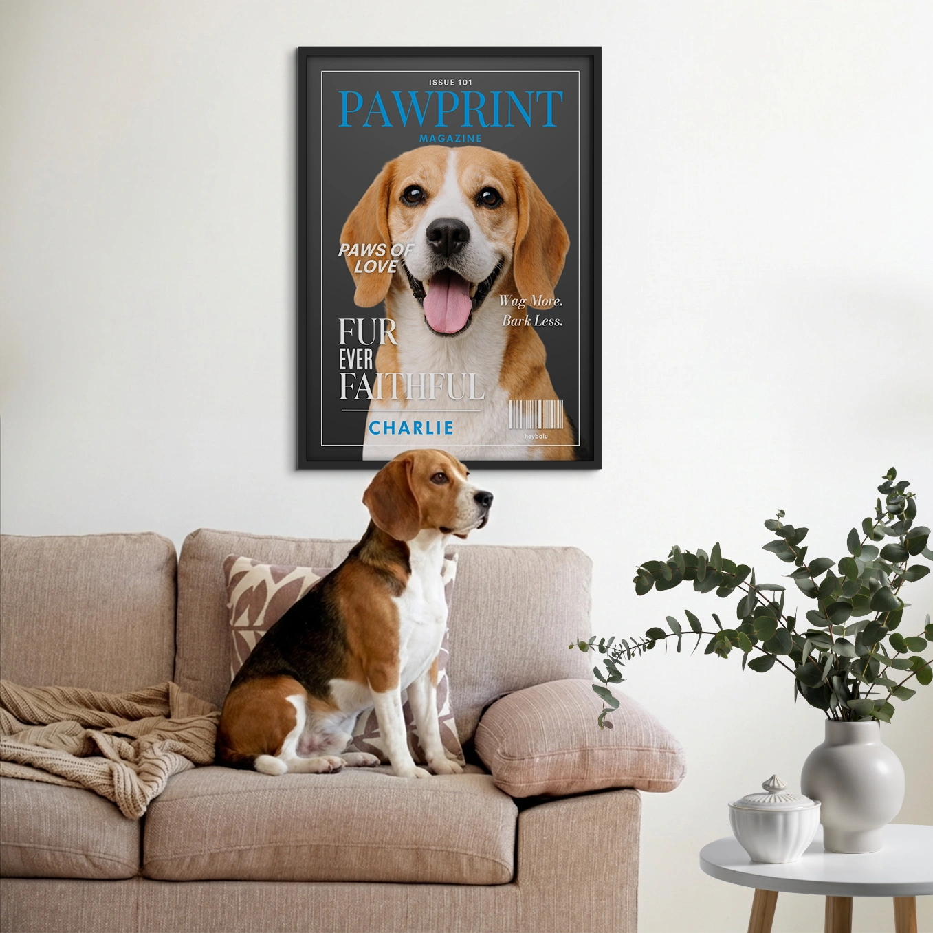 Personalized Dog Magazine Poster "Pawprint"