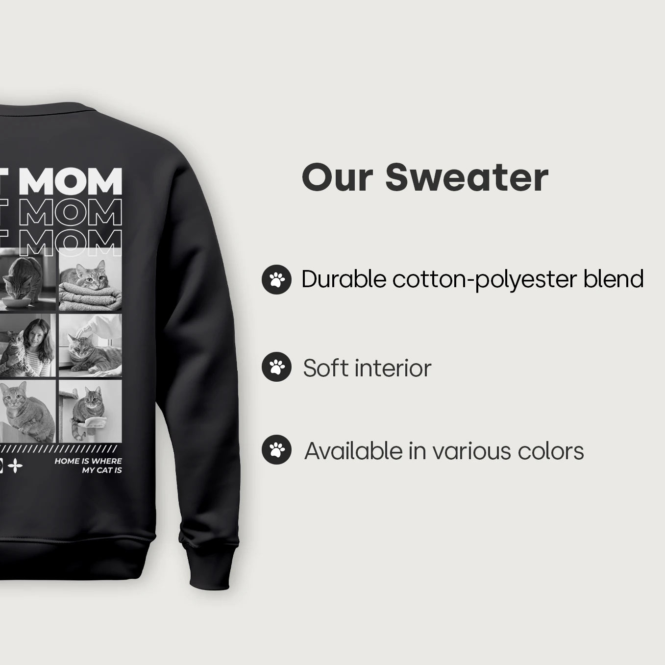 Personalized Sweater "Cat Mom"