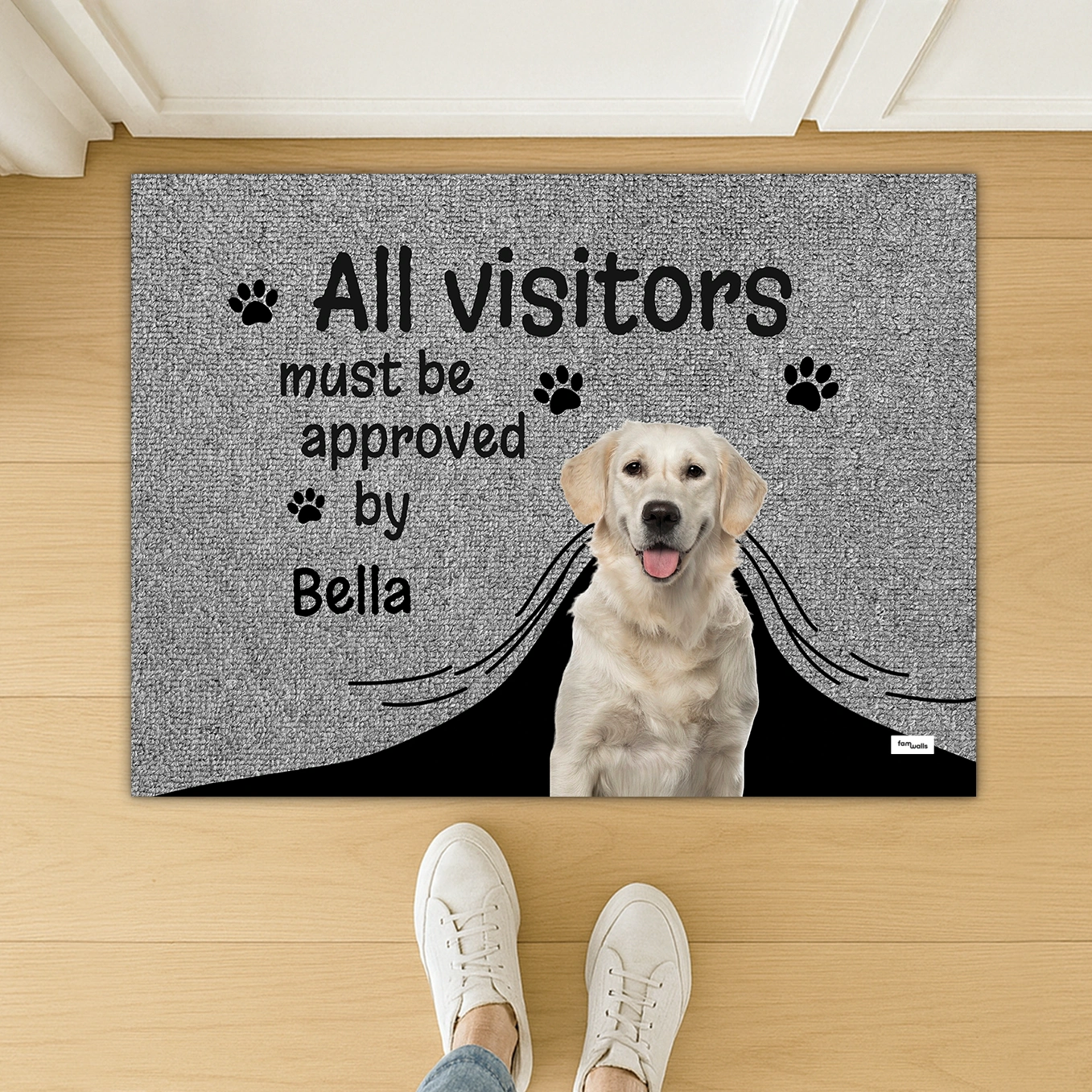 Personalized Doormat "Peeking Pets"
