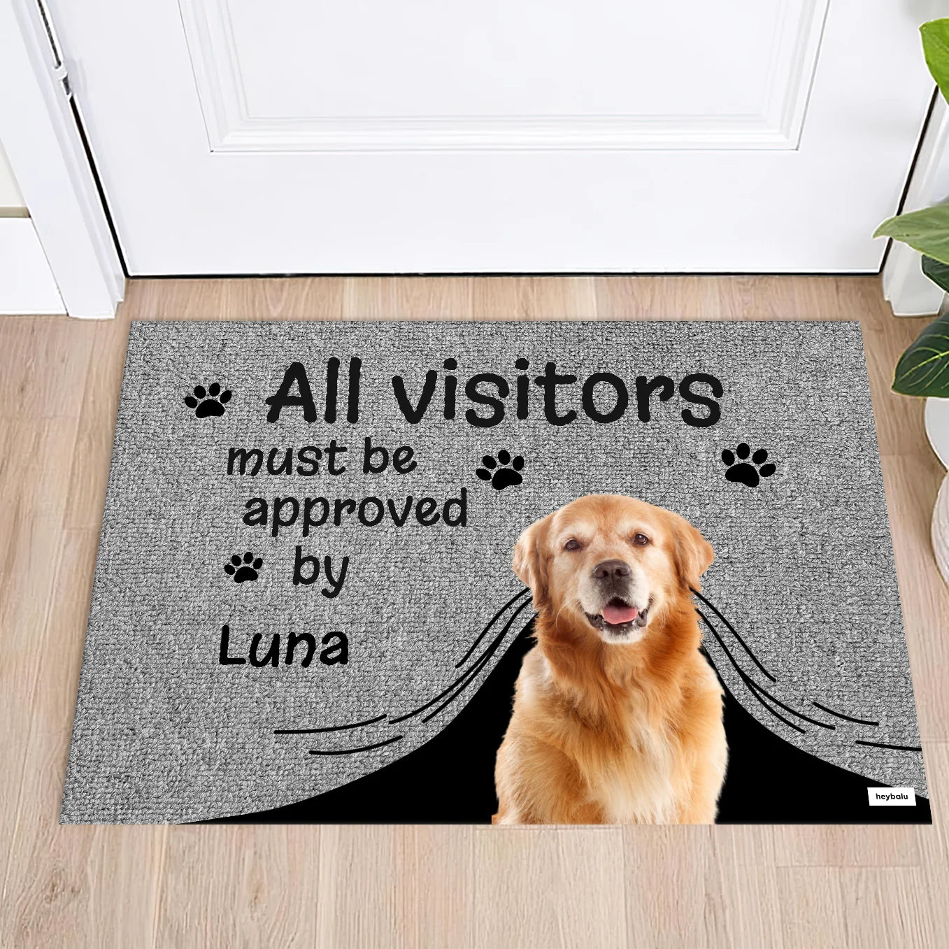 Personalized Doormat "Peeking Pets"