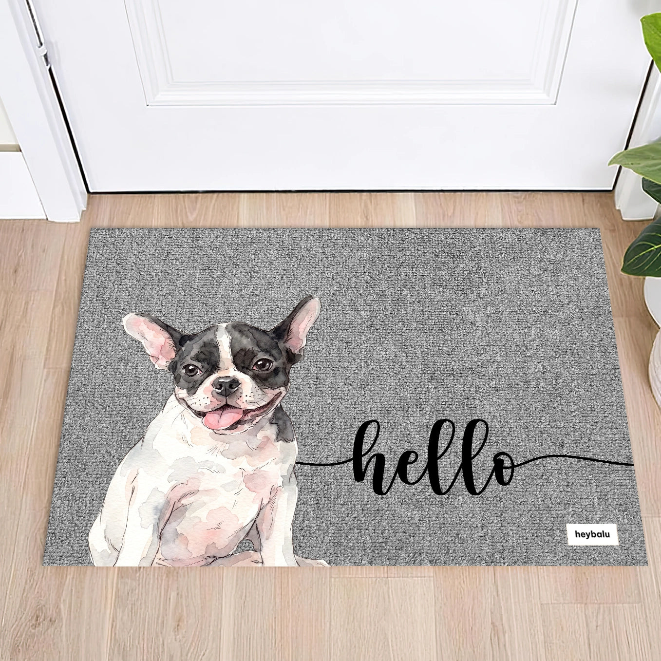 Personalized Dog Doormat "Watercolor"