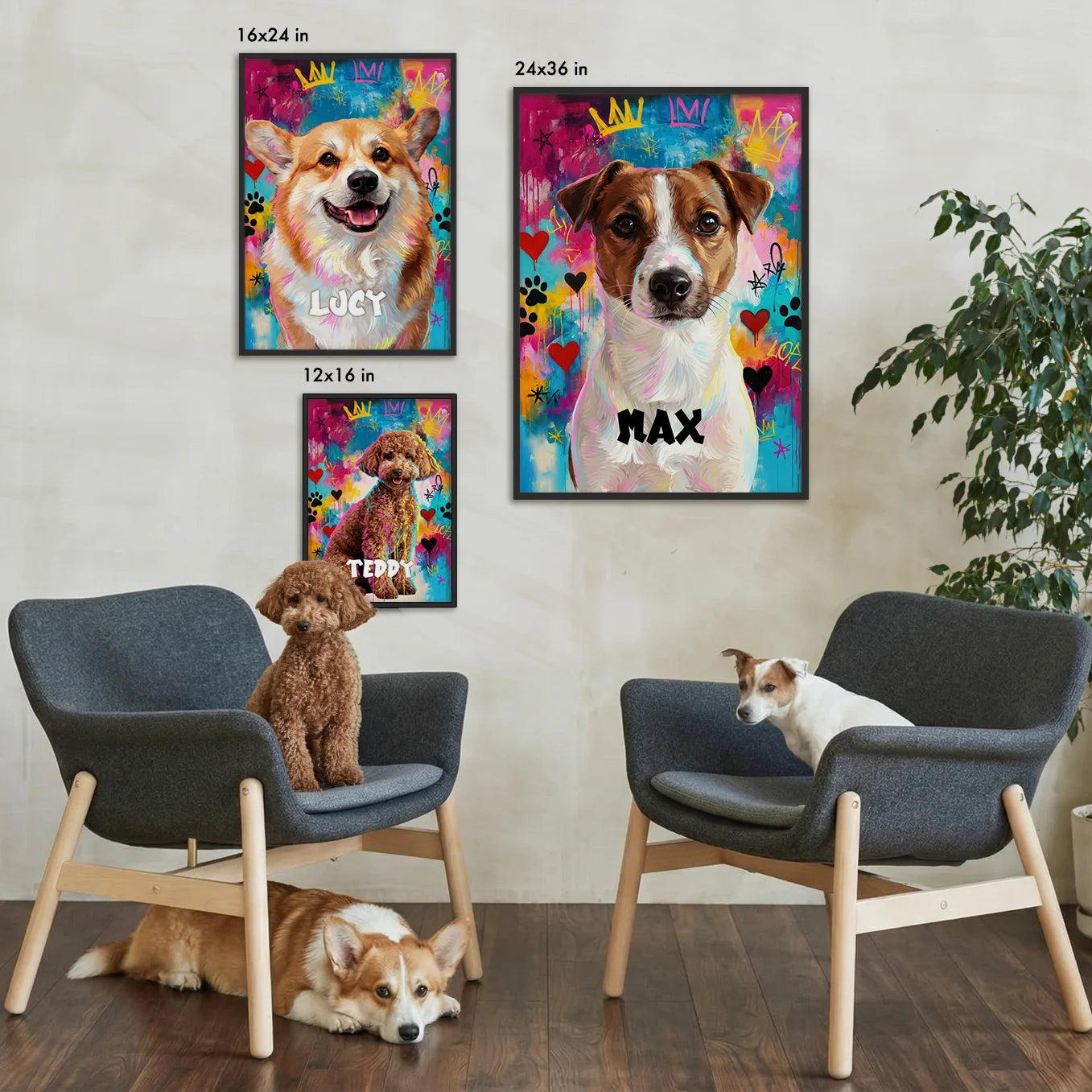 Personalized Pet Poster "Street Art"