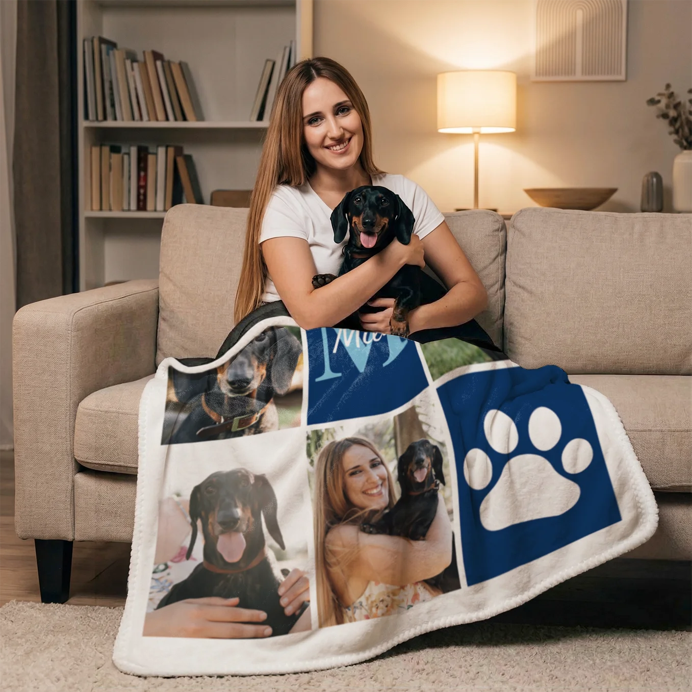 Personalized Blanket with Photo and Letters