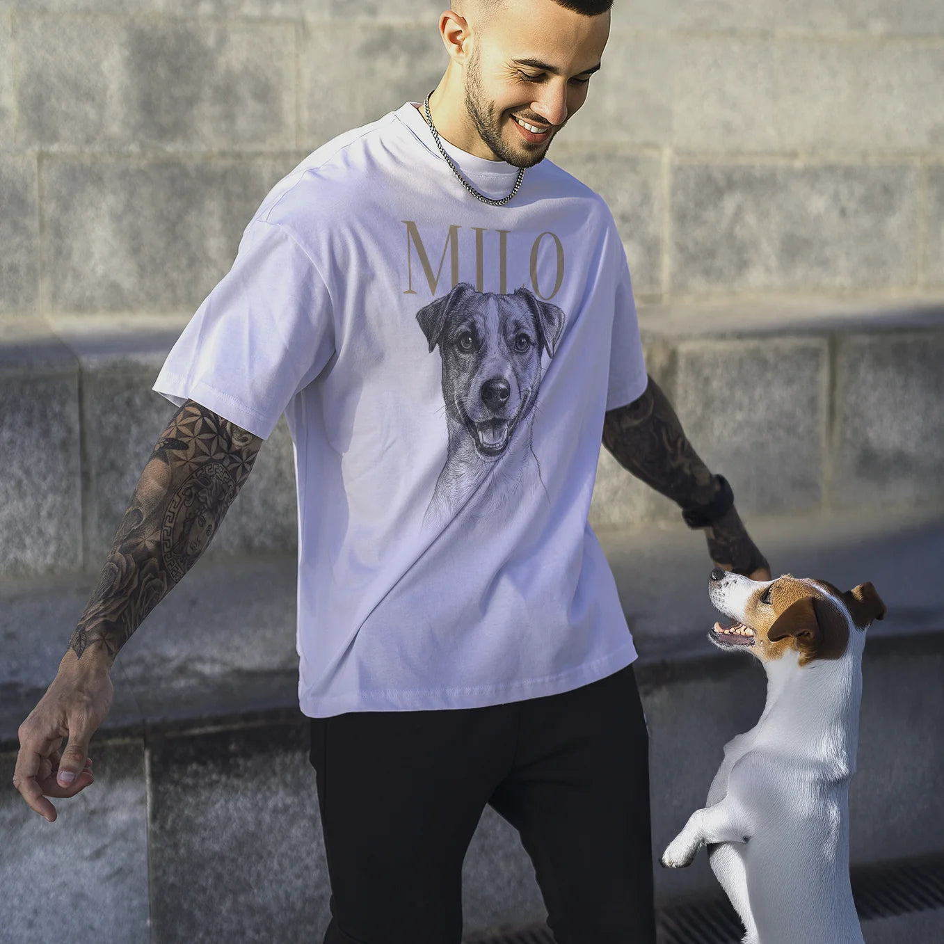 Personalized Oversized Pet T-Shirt "Retro"