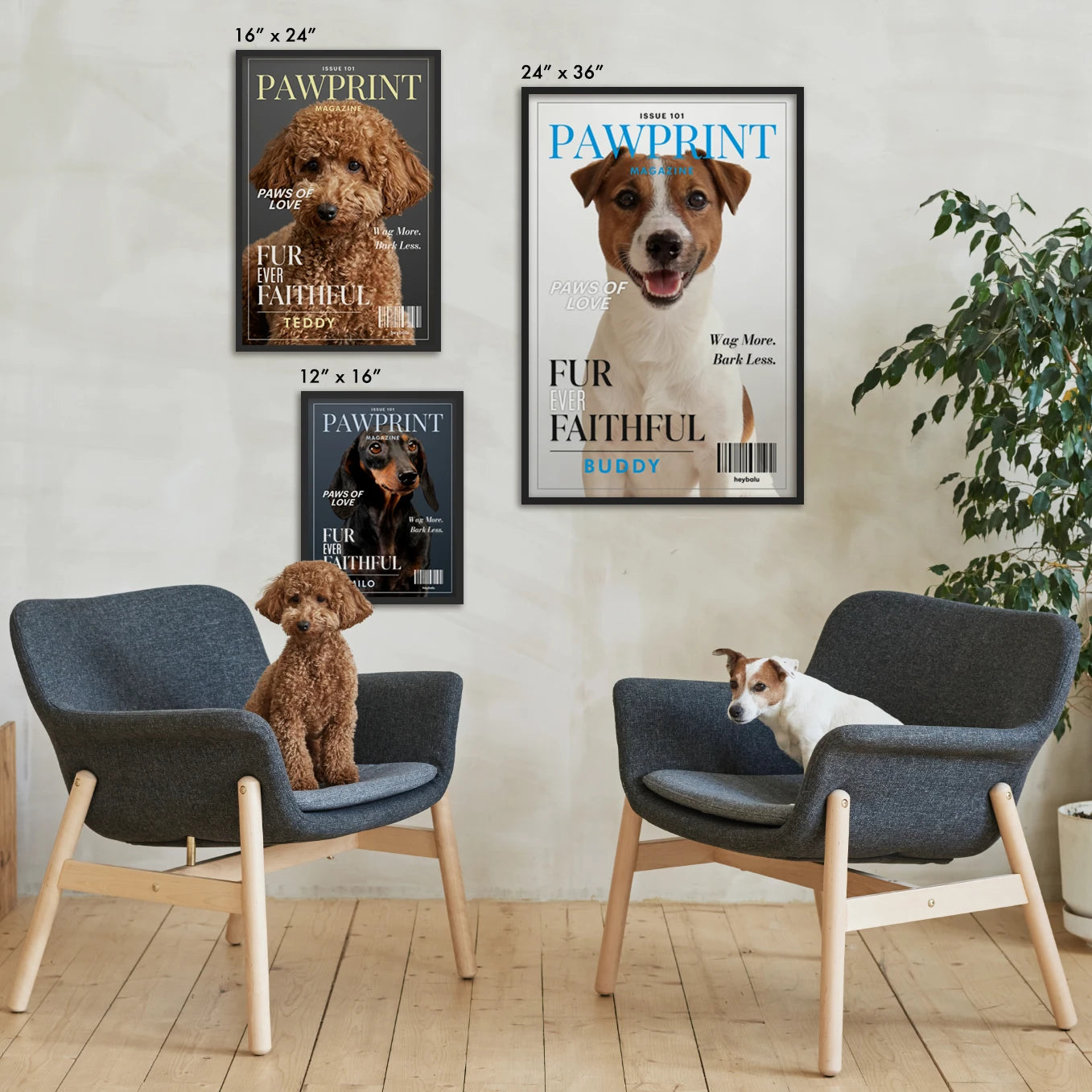 Personalized Dog Magazine Poster "Pawprint"
