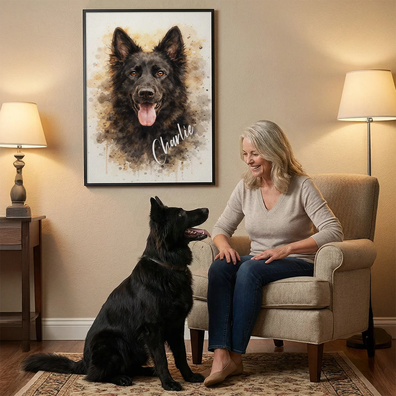Personalized Dog Portrait "Watercolor"