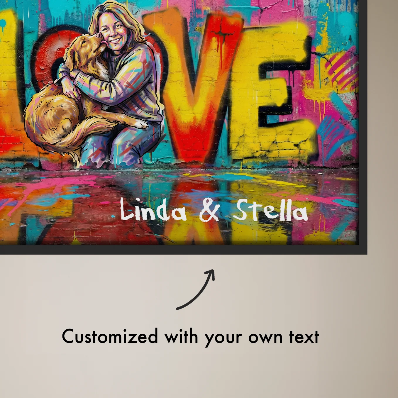 Personalized Dog Mom LOVE Poster Custom Photo Gift