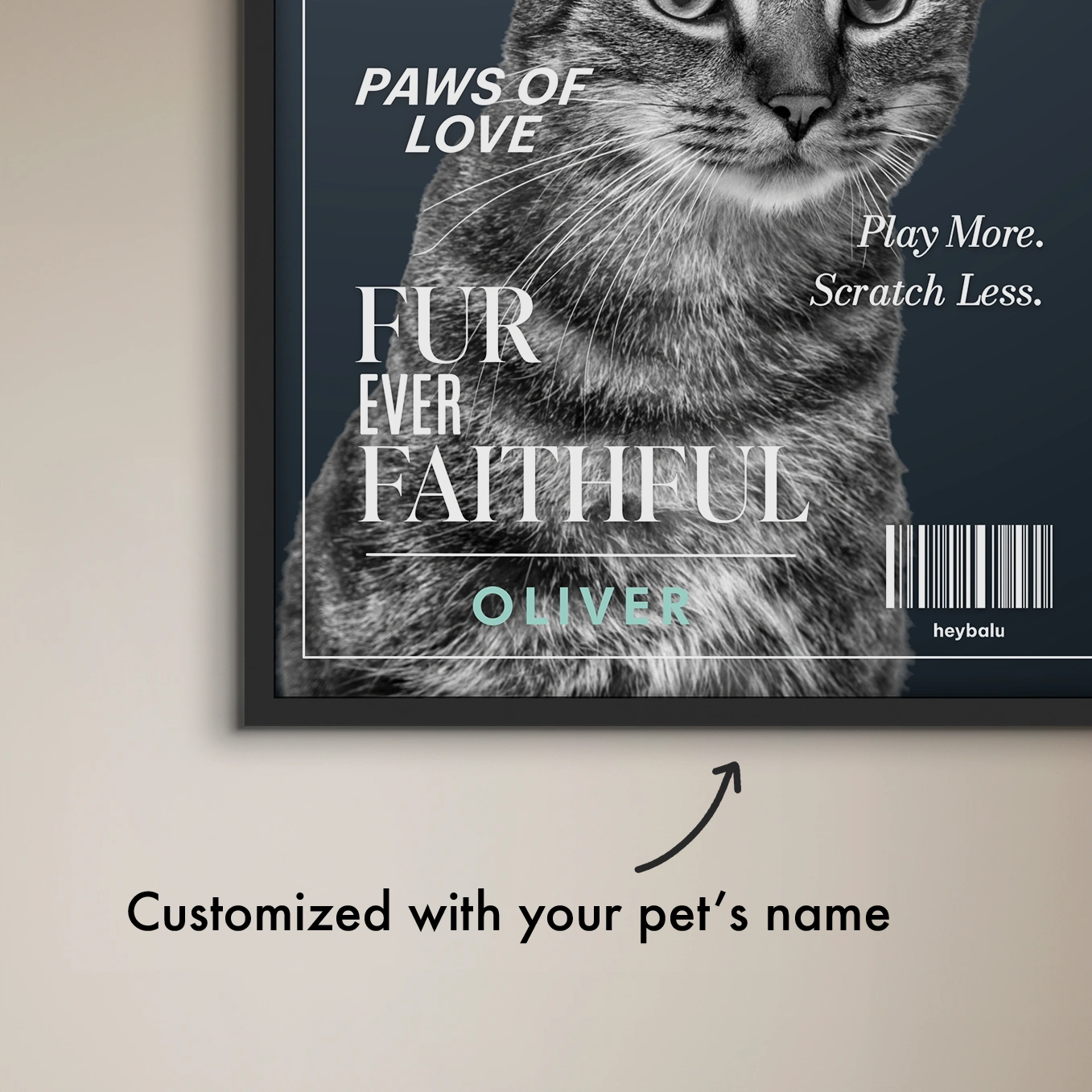 Personalized Cat Magazine Poster "Pawprint"