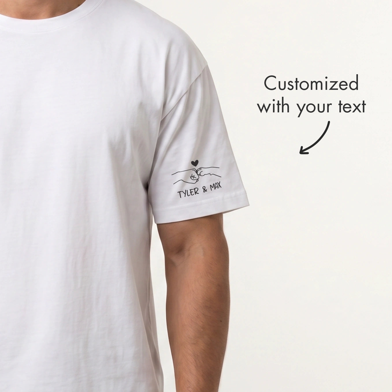 Personalized T-Shirt "Dog Dad" with Sleeve Print