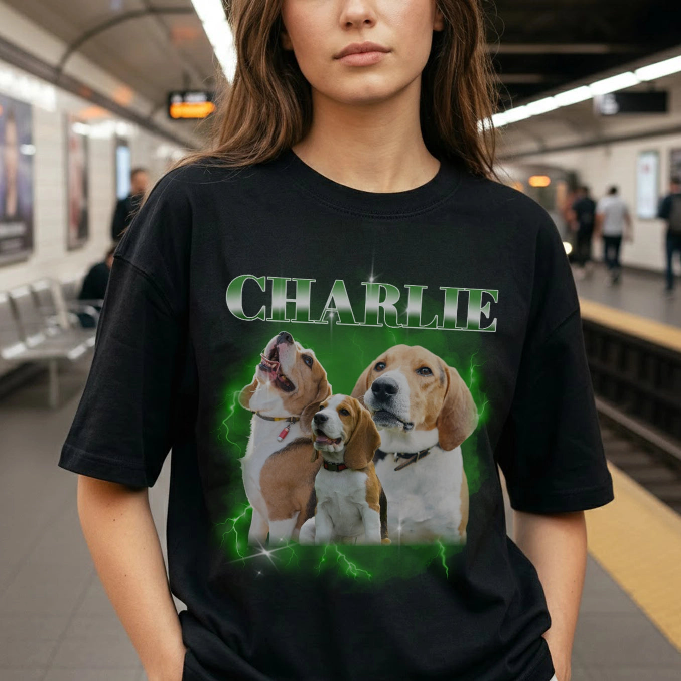 Personalized Pet T-Shirt "Vintage Name"