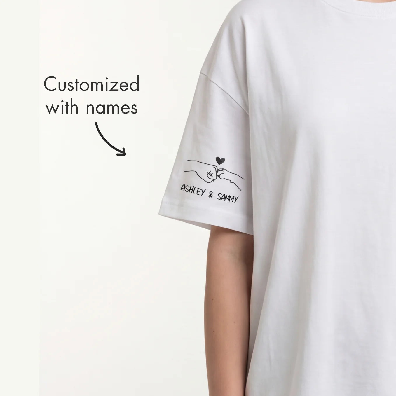 Personalized Oversized Shirt "Dog Mama" with Sleeve Print