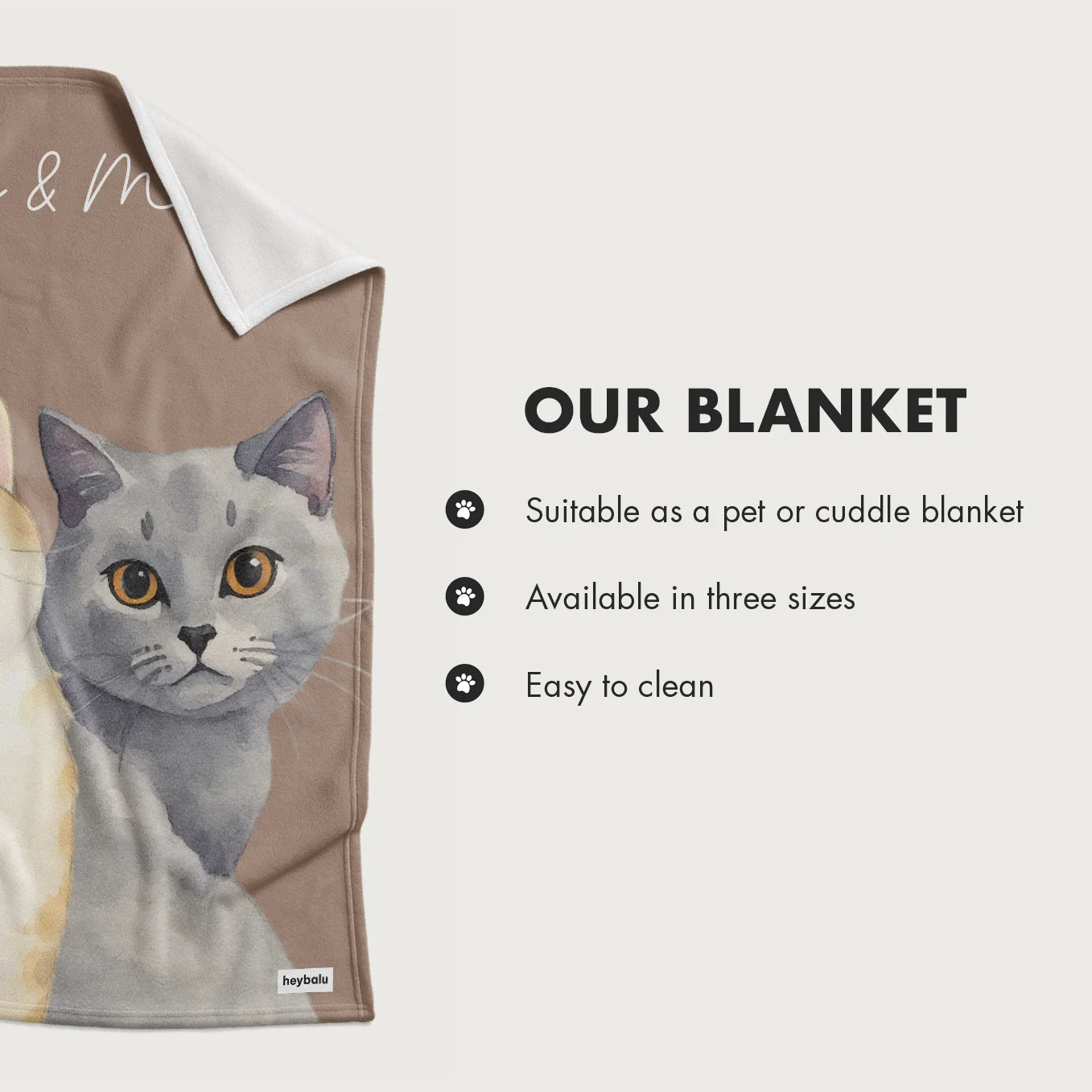 Personalized Cat Blanket "Portrait"