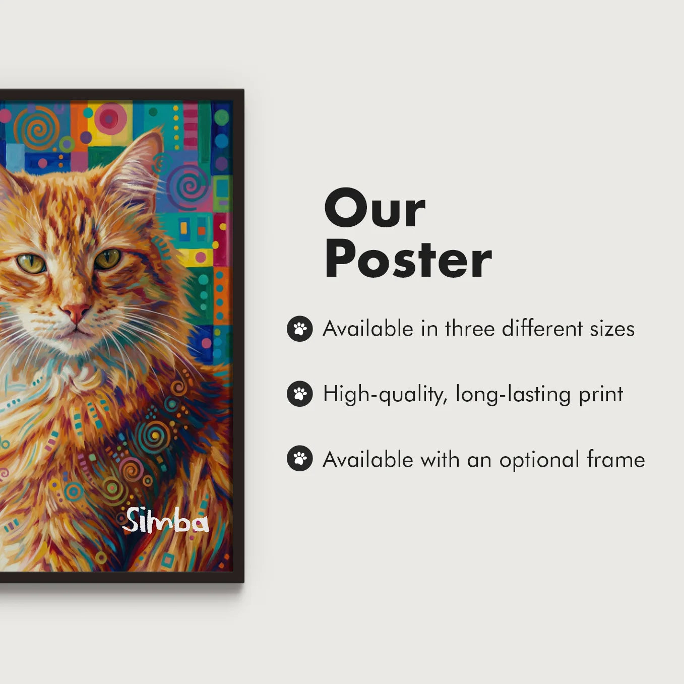 Personalized Cat Poster Pop Art