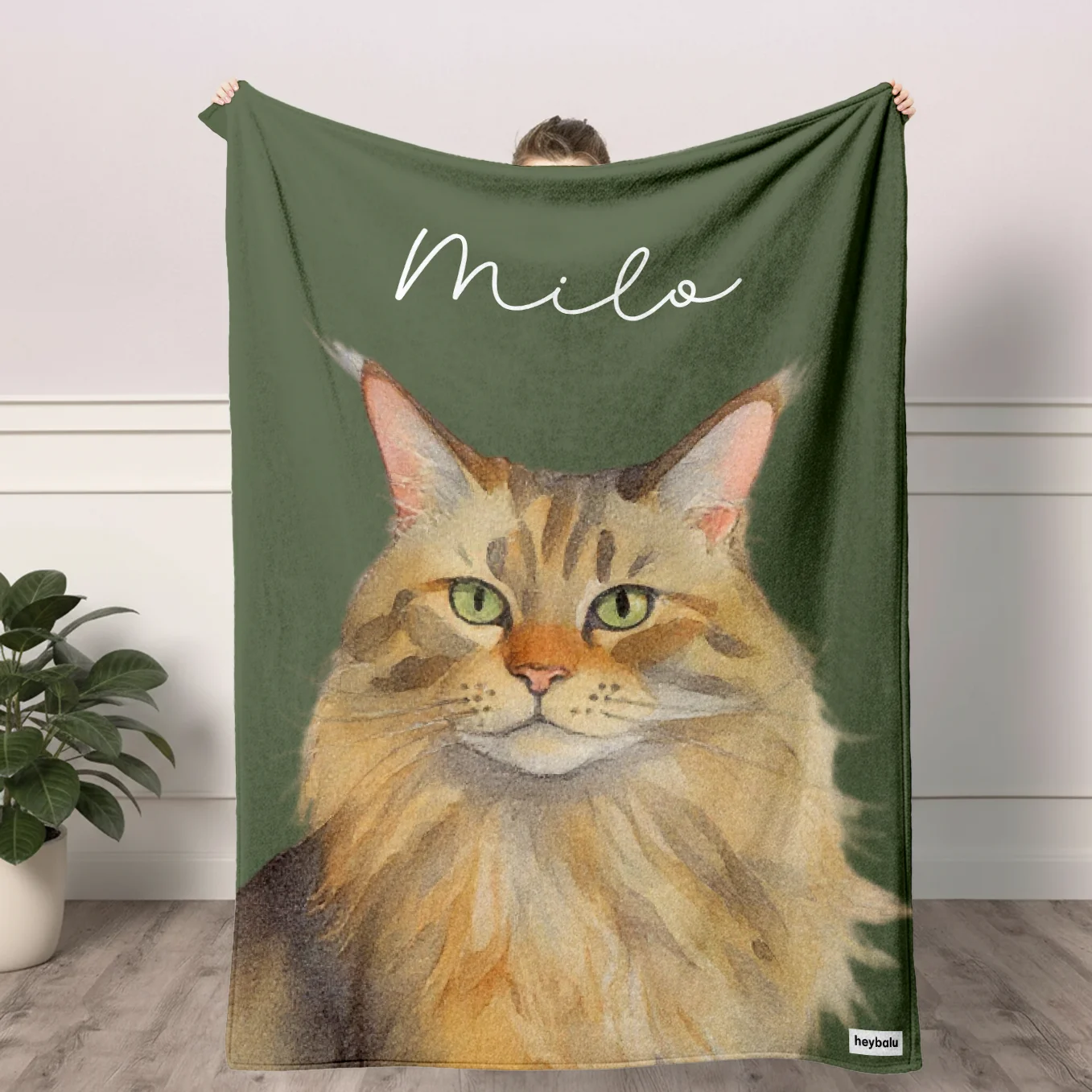 Personalized Cat Blanket "Portrait"